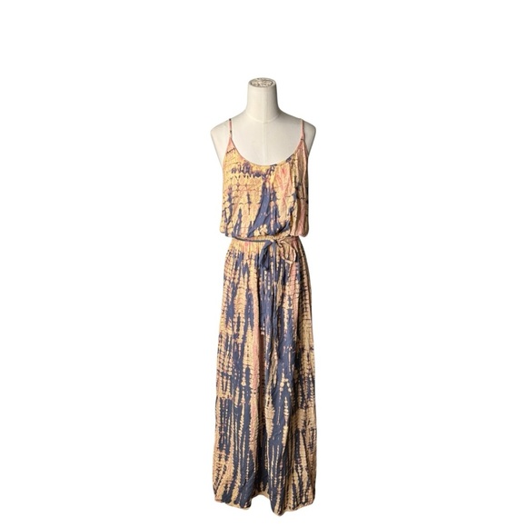 MICHAEL STARS - Jenna Tie Waist Maxi Dress Tie Dye Size L - Picture 5 of 8